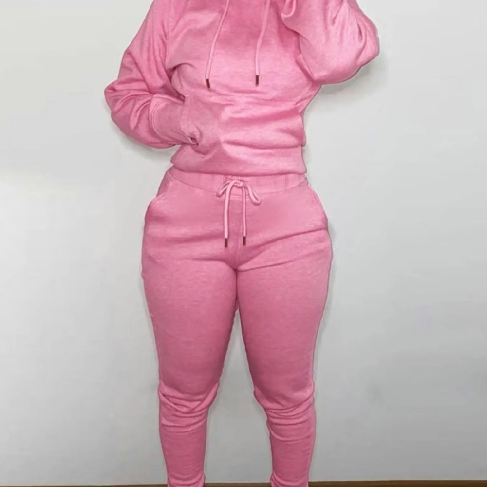 Pink Hoodie and Jogger Set